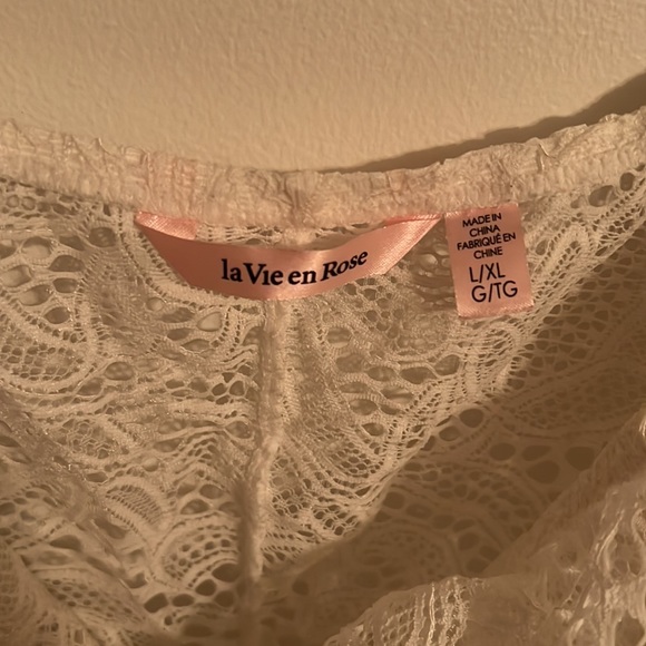 La Vie en Rose White Lace seethough Bodysuit - Picture 6 of 6